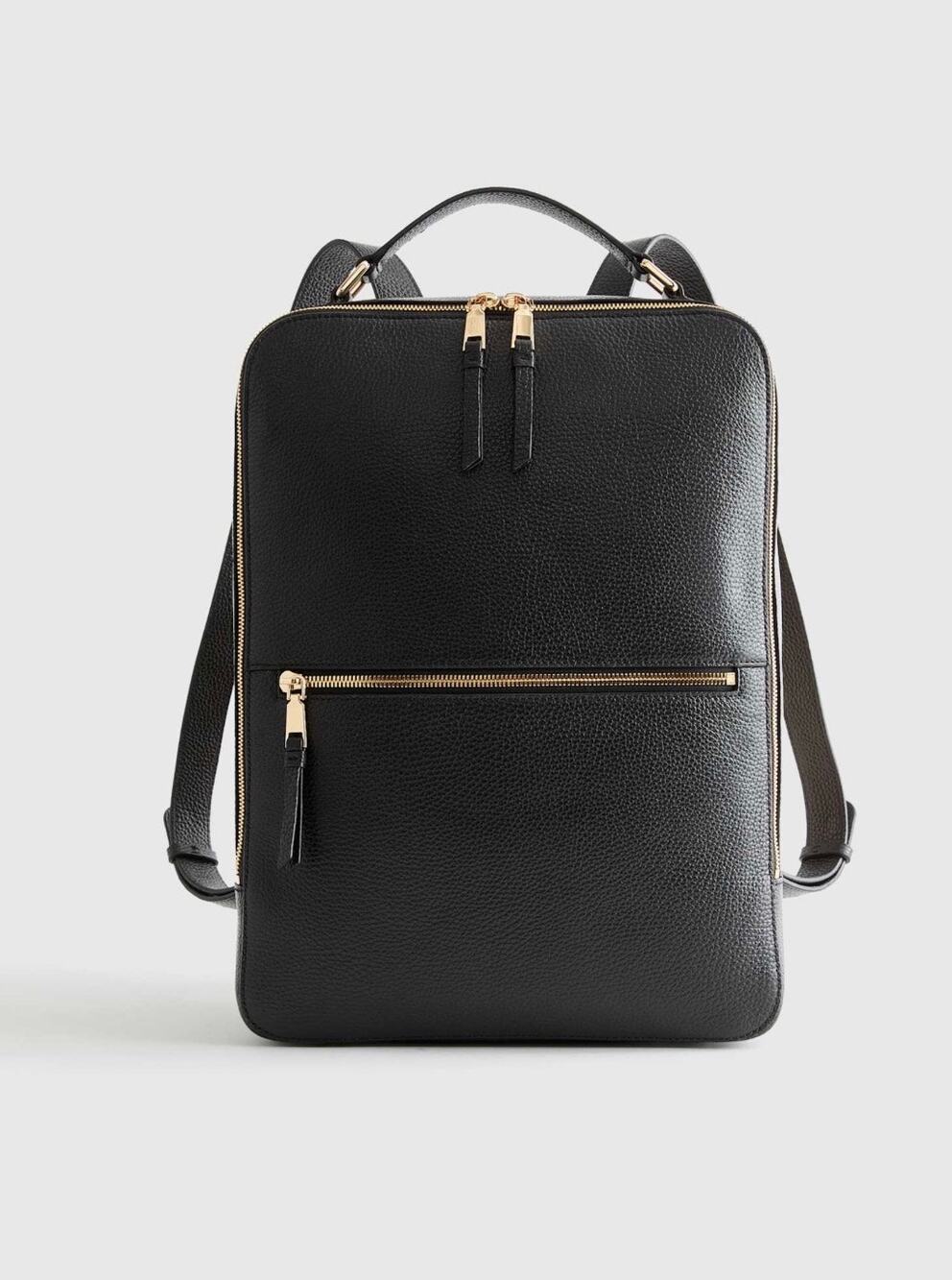 Quince Marlow Italian Leather Laptop Backpack Black – Like New